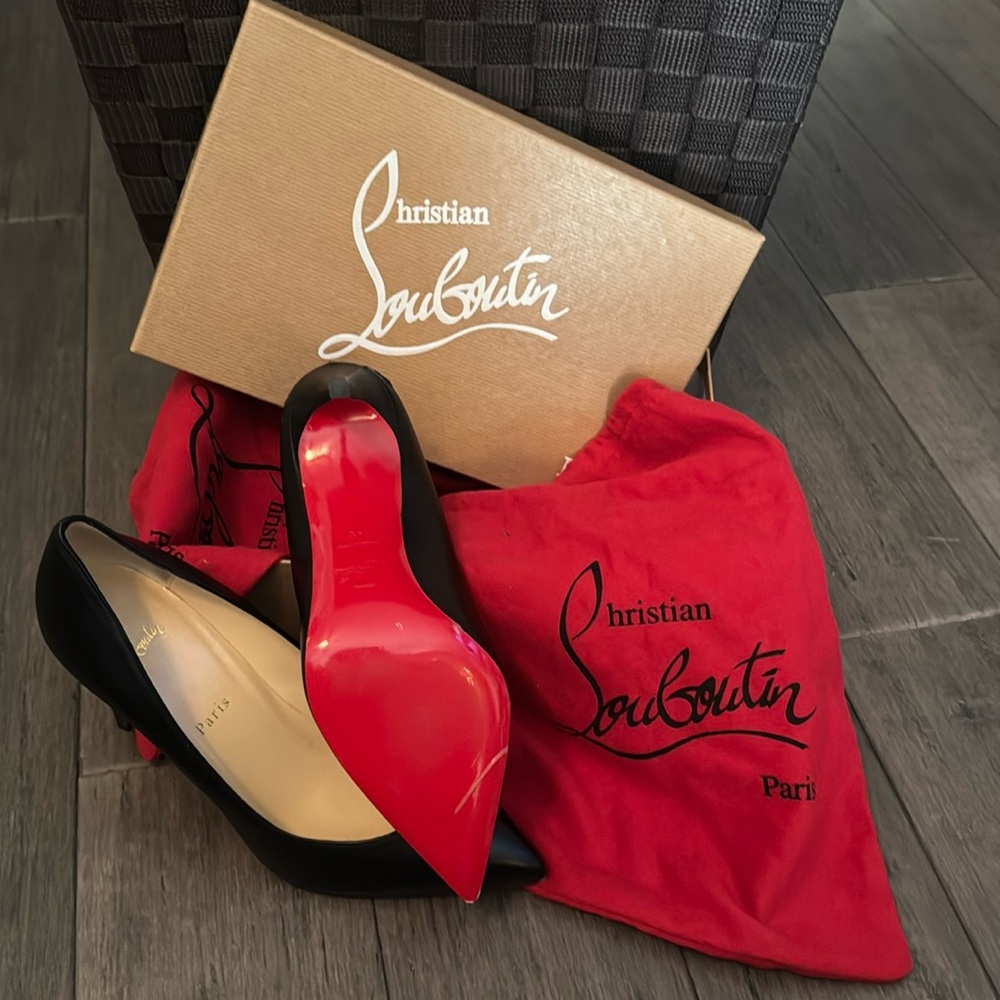 Christian Louboutin-Pigalle 85 Nappa Shiny Black-Size 40